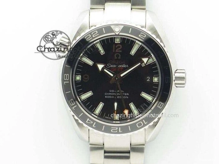 0105 Planet Ocean 600M ‘Tai Chi’ GMT 43.5mm VSF 1:1 Best Edition Black White Ceramic Bezel and Dial on SS Bracelet A8906 Super Clone Durable 7732